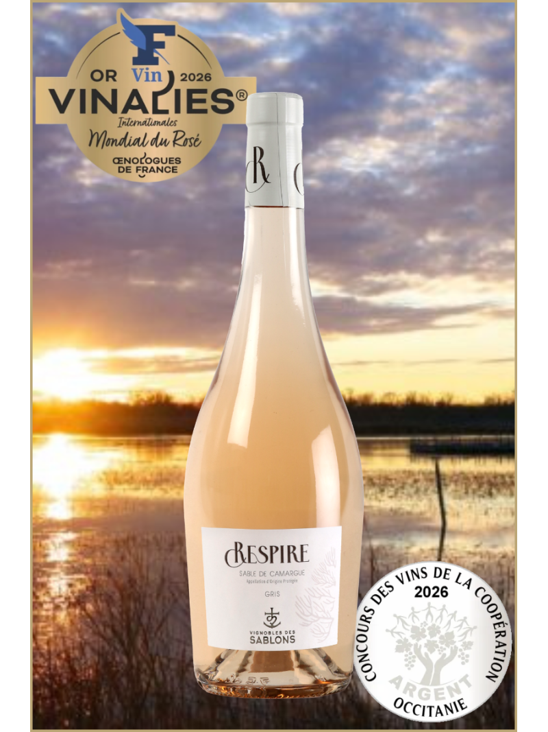 Respire Gris "AB" – Vin Gris Bio des Sables Élégant et Frais