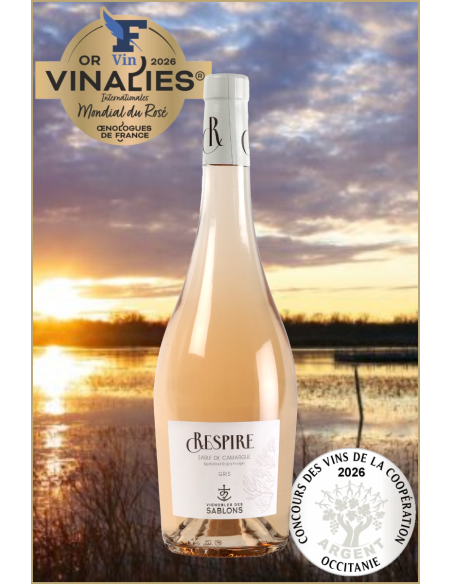 Respire Gris "AB" – Vin Gris Bio des Sables Élégant et Frais